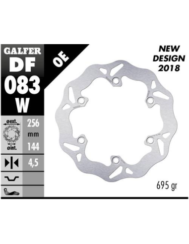 disco freno moto galfer wave fijo 256x4 5mm df083w