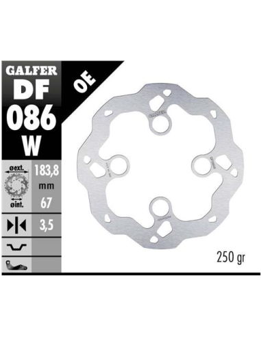 disco freno moto galfer wave fijo 183 8x3mm df086w