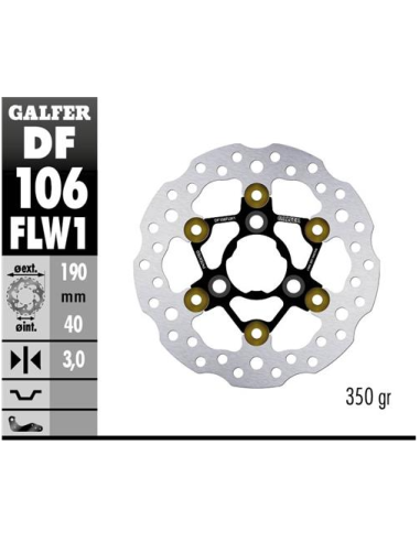 disco freno moto galfer wave flotante df106flw1