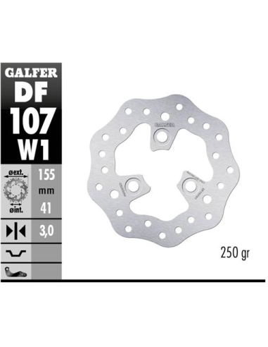 disco freno moto galfer wave flotante racing 155x3
