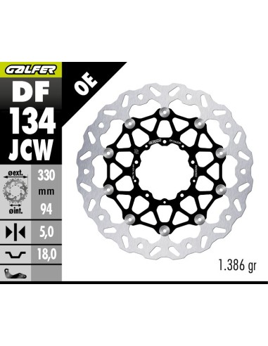 disco freno delantero wave floatech galfer df134jcw honda 330x5 mm