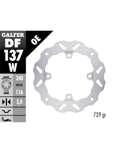 disco de freno trasero honda cbr 600rr galfer df1