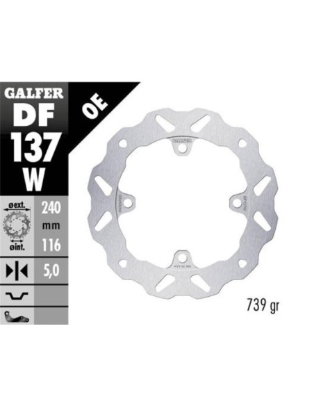 disco de freno trasero honda cbr 600rr galfer df1
