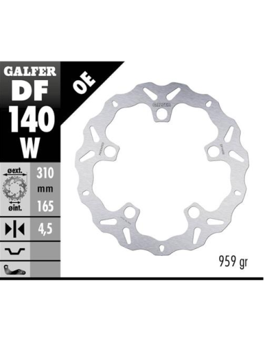 disco freno moto galfer wave fijo 310x4 5mm df140w
