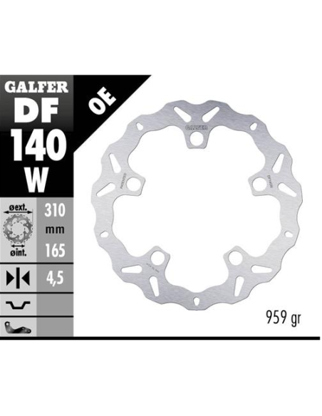 disco freno moto galfer wave fijo 310x4 5mm df140w