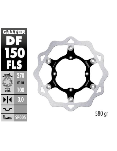 disco freno moto galfer wave flotante 270x3mm df15
