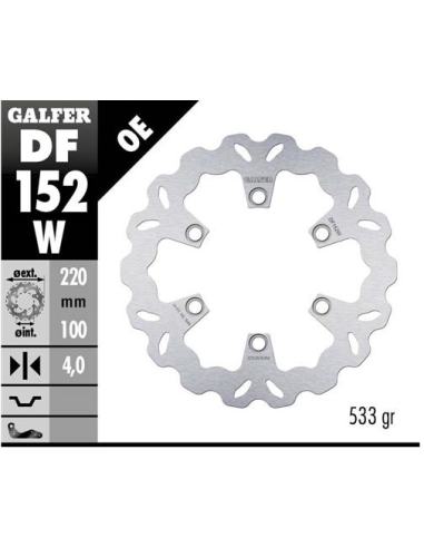 disco freno moto galfer wave fijo 220x4mm df152w