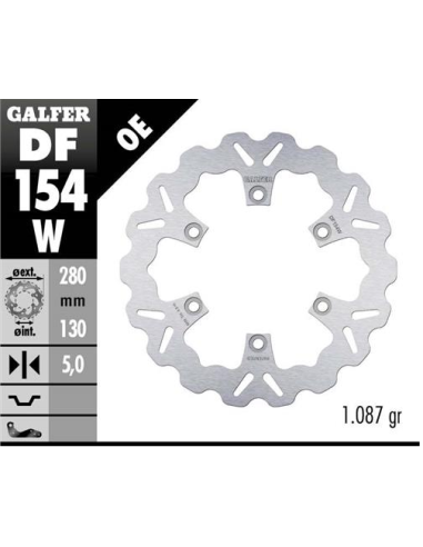 disco freno moto galfer wave fijo 280x5mm df154w