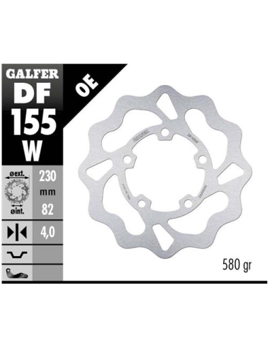disco freno moto galfer wave fijo 230x4mm df155w