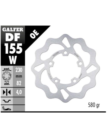 disco freno moto galfer wave fijo 230x4mm df155w