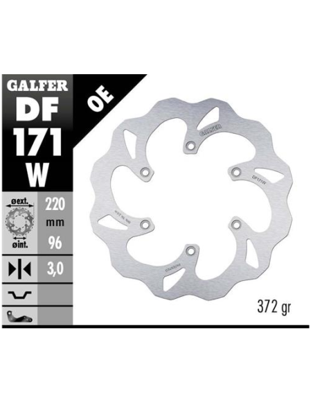 disco freno moto galfer wave fijo 220x3mm df171w