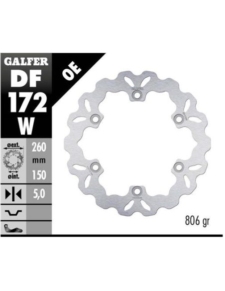 disco freno moto galfer wave fijo 260x5mm df172w