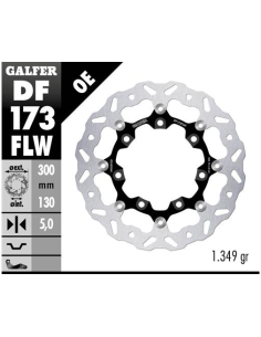 disco freno moto galfer wave flotante 300x5mm df17