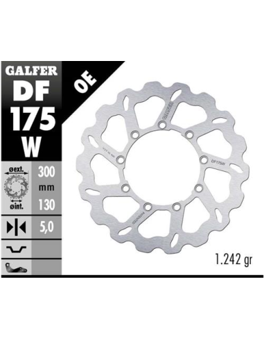 disco freno moto galfer wave fijo 300x5mm df175w