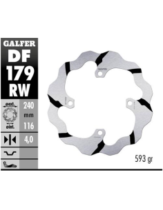 disco freno trasero wave ranurado galfer df179rw 240x4 mm kawasaki kx suzuki rm z 4 torn