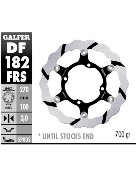 disco freno moto flotante galfer wave 270x3mm df18