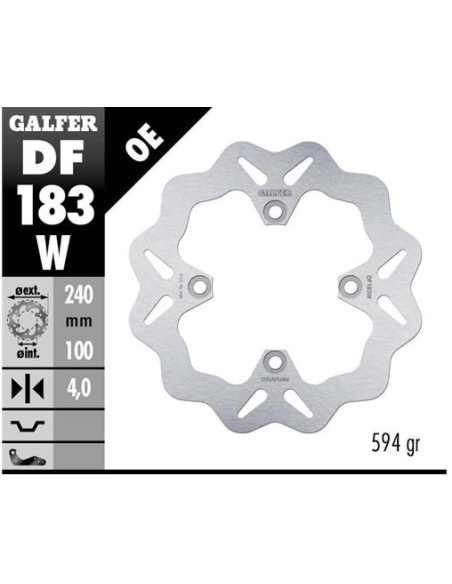 disco freno moto galfer wave fijo 240x4mm df183w