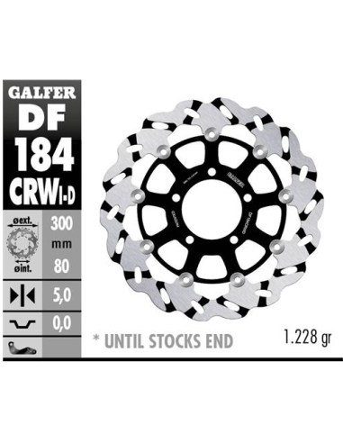 disco freno moto flotante galfer wave df184crwi