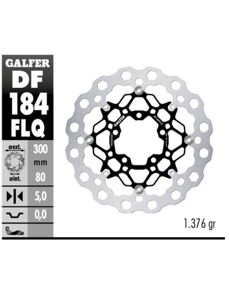 disco freno moto flotante galfer qubic 300x5mm df1