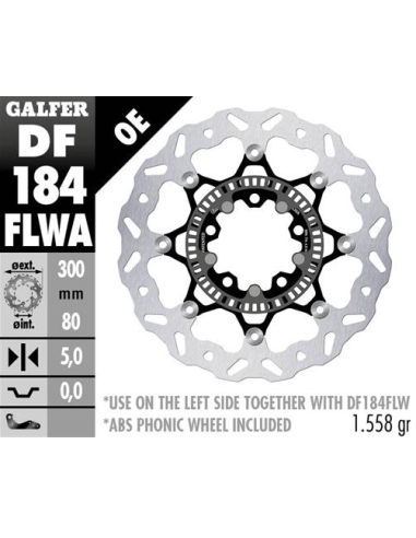 disco freno moto flotante galfer wave df184flwa