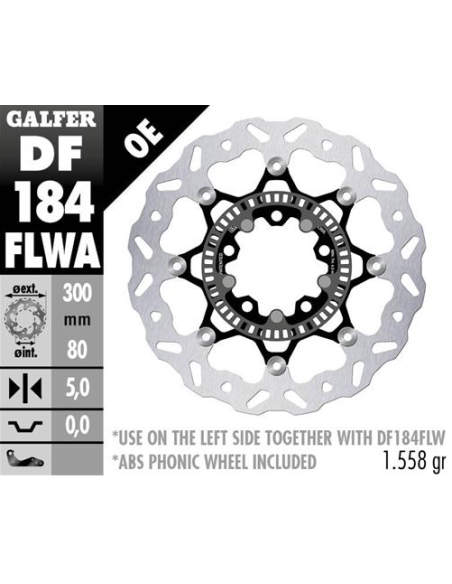 disco freno moto flotante galfer wave df184flwa