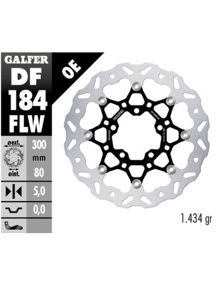 disco freno delantero flotante wave galfer df184flw 300x5 mm kawasaki versys er 6 z