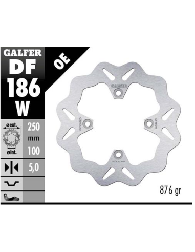 disco freno moto galfer wave fijo 250x5mm df186w