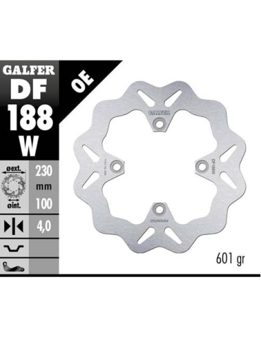disco freno moto galfer wave fijo 230x4mm df188w