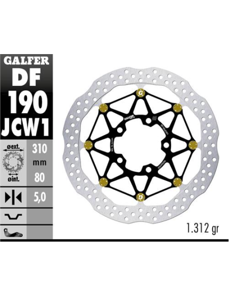 disco freno moto galfer wave flotante df190jcw1g03