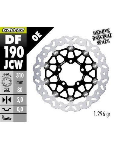 disco de freno delantero galfer df190jcw wave floatech 310x5 mm flotante