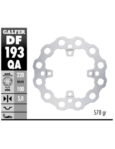 disco freno moto fijo galfer qubic 220x5mm df193qa