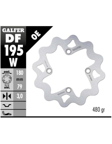 disco freno moto galfer wave fijo 180x3mm df195w