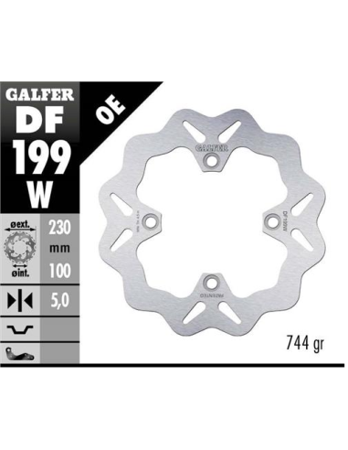 disco freno moto galfer wave fijo 230x5mm df199w