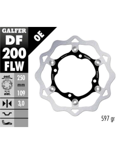 disco freno moto galfer wave flotante 250x3mm df20