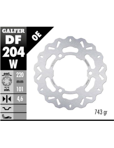 disco freno trasero galfer wave fijo 220x4 6mm df204w