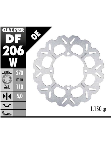 disco freno moto galfer wave fijo 270x5mm df206w