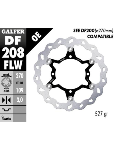 disco freno moto galfer wave flotante 270x3mm df20