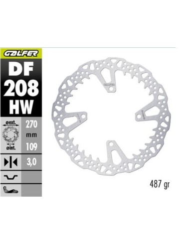 disco de freno delantero kawa kx 250 450 galfer