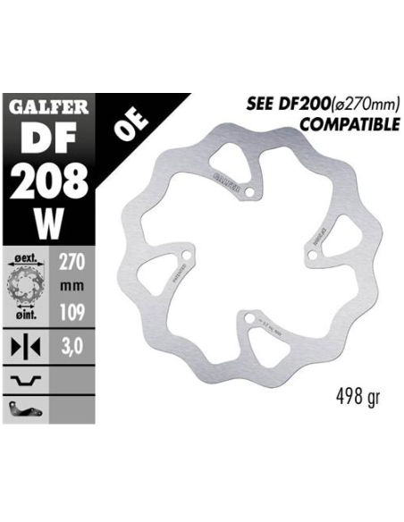 disco freno moto galfer wave fijo 270x3mm df208w