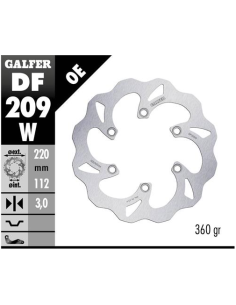 disco freno moto galfer wave fijo 220x3mm df209w