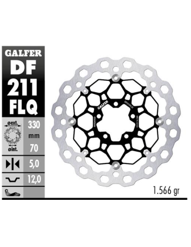 disco freno moto flotante galfer qubic 330x5mm df2