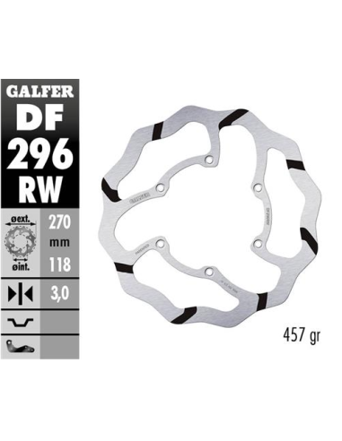 disco freno moto galder wave fijo 270x3mm df296rw