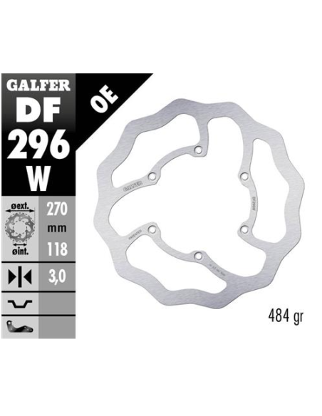 disco freno moto galfer wave fijo 270x3mm df296w