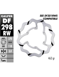 disco freno delantero wave ranurado galfer df298rw 270x3 mm yamaha yz wr y fantic