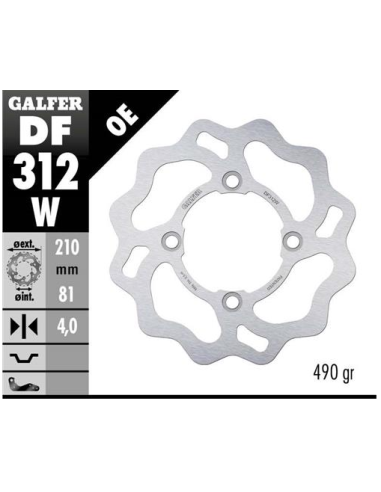 disco freno moto galfer wave fijo 210x4mm df312w