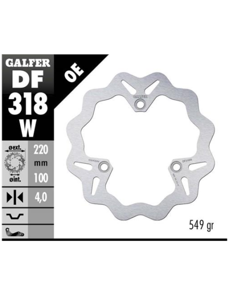 disco freno moto galfer wave fijo 220x4mm df318w