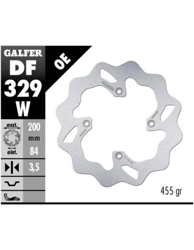 disco freno moto galfer wave fijo 200x3 5mm df329w
