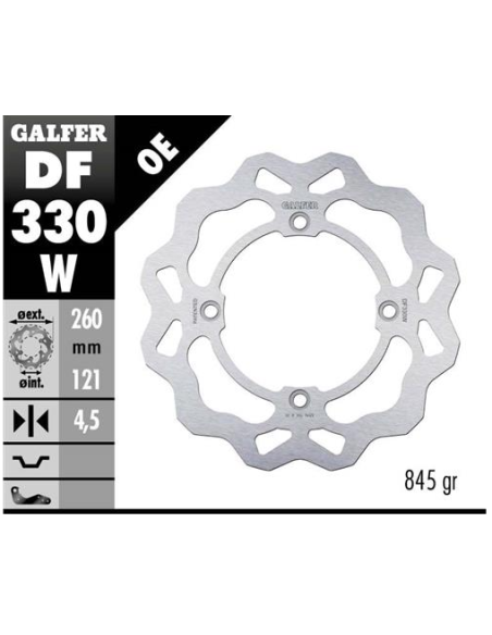 disco freno moto galfer wave fijo 260x4 5mm df330w