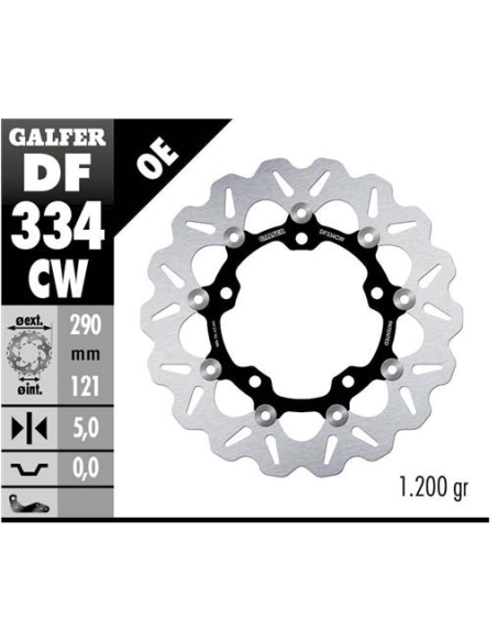 disco freno moto galfer wave flotante completo df