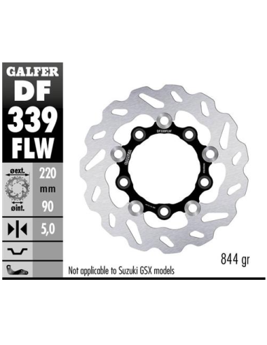 disco freno moto galfer wave flotante 220x5mm df33
